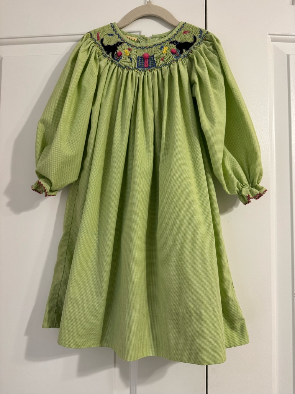 Smocked Birthday Dog Party Dress